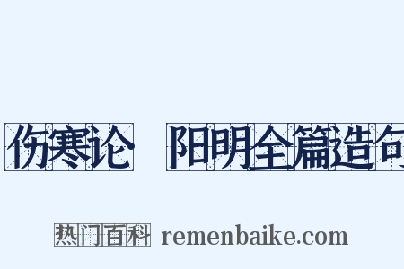 伤寒论·阳明全篇造句是什么意思的图片